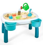 Tavolo Da Gioco Acqua E Sabbia Per Bambini - 3 Livelli, 80x58 Cm, Con Tanti Accessori Divertenti