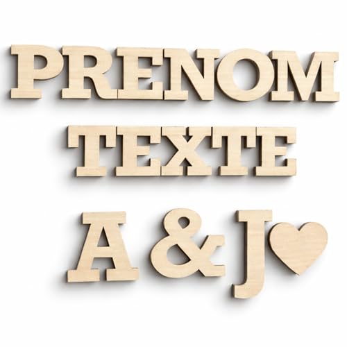 Lettres en Bois de hêtre (5 cm)