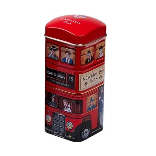 New English Teas English Icons Tall London Bus Tin 28 g (Pack of 1, Total 14 Teabags)
