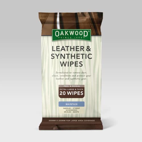 Oakwood Leather & Synthetic Wipes - 2 Pack (40 Wipes) #TOP1