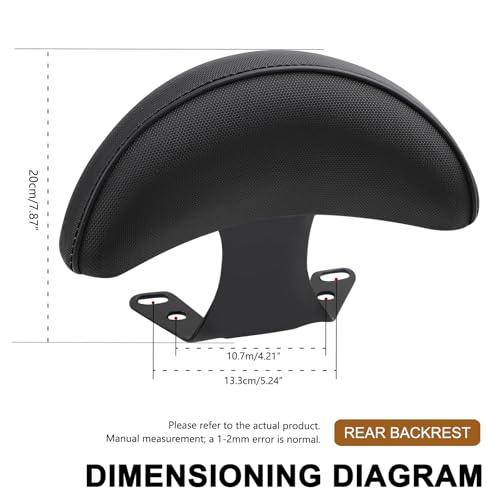 Image of Mokuo Motorcycle Rear Backrest Driver Backrest in Soft Sponge Material Compatible with Chinese GY6 Scooter Mopeds Jonway Sunl