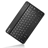 Diseño de teclado francés FINTIE Teclado Francés Inalámbrico (AZERTY francés), Negro (RII-AEE-7025, RII-PYA-1905)