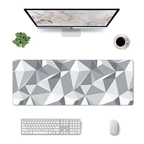 Grey Geometric Gray Gaming Mouse Pad Large Xl Desk Mat Abstract Long Extended Pads Big Mousepad For Home Office Decor Accessories #TOP1