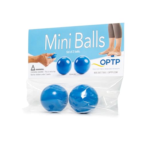 OPTP Mini Balls Vinyl Air-Filled Self-Massage Ball Set of 2 Blue 1.5