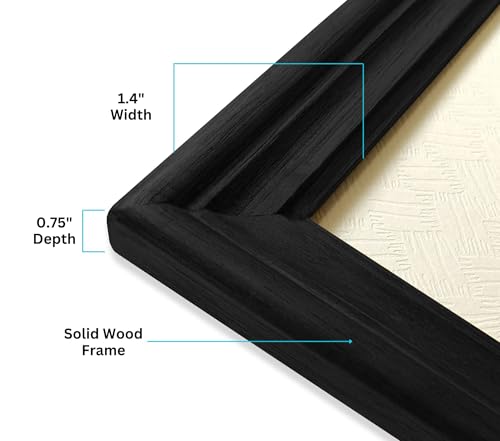 Image of 16x24 Photo Frame | Wall Decor Frames | Big Photo Frame | Black Wooden Photo Frames For Wall | Elegant Choice For Living Room Decoration (16x24 Inch, Black)
