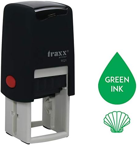 Traxx 9021 Loyalty Card Self Inking Rubber Stamp Business Cafe Coffee Shop *A Black Coffee Bean Design*