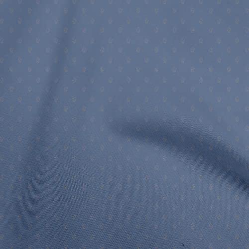 oneOone Cotton Jersey Blue Fabric Abstract Dress Material Fabric Print Fabric By The Yard 58 Inch Wide