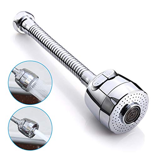 3New 360°Swivel Water Saving Tap Aerator Nozzle Filter Water Saving Tap Diffuser Kitchen Accessories (Long)