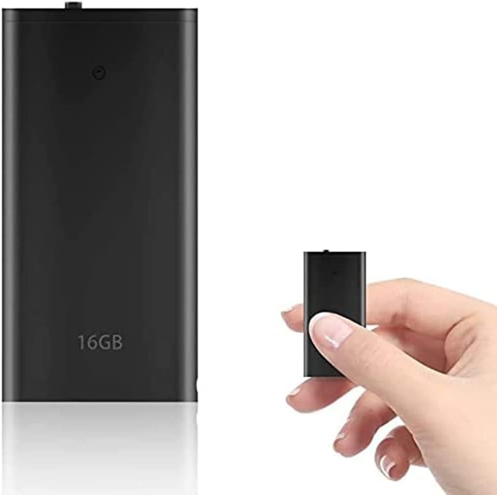 Thinnest Vocie Recorder, 16GB Sound Recorder with Voice Activation, 284 Hours Recording Capacity, One-touch Recording, USB Rechargeable, Recording Device for Lecture, Interview, Meeting