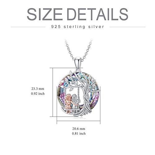 TOUPOP Sister Gifts from Sister 925 Sterling Silver Tree of Life Sisters Necklace Crystal Jewelry Birthday Christmas Gifts for Women Daughter Friends4