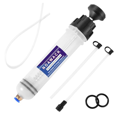 Noawack Fluid Extractor Pump Manual Oil Extractor for Cars ATVs & Lawn Mowers - Oil Transfer Pump with Flexible Hoses Brake/Transmission Fluid Extractor Oil Change Tools 7 oz (200 ml)