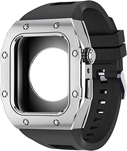 Boîtier acier inoxydable Apple Watch 8 au bureau comme au sport avec SCHIK