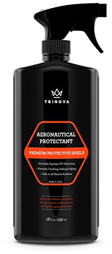 TriNova Marine Protectant & Aeronautical Restorer - UV Protection for Boat Interiors, Vinyl Seats, Upholstery, Fabric, Gelcoat, Plexiglass, Bimini, Carbon Fiber & More - Prevent Cracking & Fading