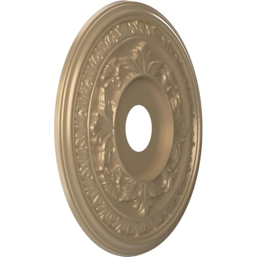 Image of 19 inchOD x 3 1 /2 inchID x 1 inchP Baltimore Thermoformed PVC Ceiling Medallion (Fits Canopies up to 7 3 /4 inch), Universal Metallic Champagne Mist
