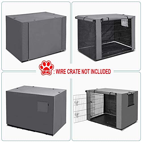 Dog Kennel Cover for 42 Crate: Insulated Dog Crate Covers Repels Water Stains, Pet Kennel Covers Only - Without Cage - Image 7