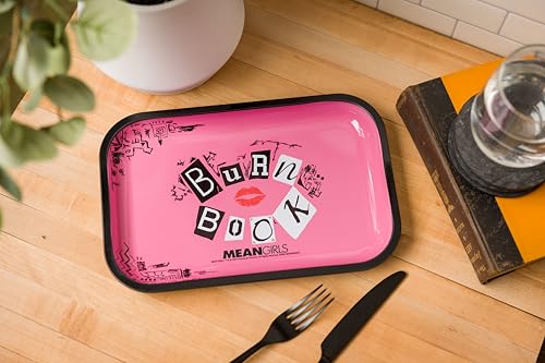 Silver Buffalo Mean Girls Burn Book Pink, Tin Tray, 11.3x7.4 by Silver Buffalo - Used condition - Image 3