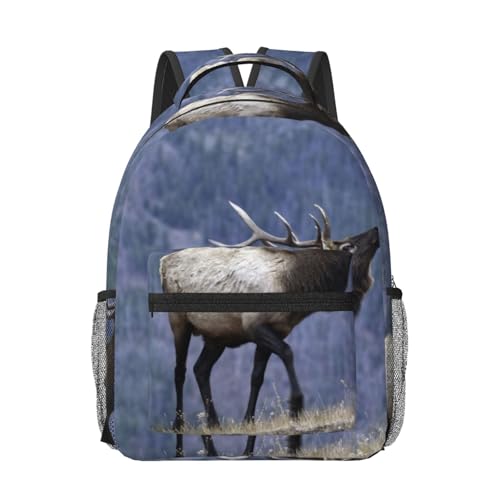 Sac à dos imperméable Bull Elk à grande capacité et bretelles confortables pour l'école