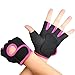 Flammi Women's Sport Cycling Fitness GYM Workout Exercise Half Finger Gloves (Pink)