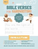 Handwriting Practice Book for Kids (Short Bible Verses): Penmanship and Writing Workbook for Pre-K, Kindergarten, 1st, and 2nd Grade: Learn by Tracing ... for Kids; Homeschool Handwriting Practice B0C63P64W5 Book Cover