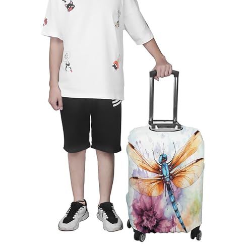Housse de protection pour valise libellule aquarelle idéale pour l\'aéroport - 7