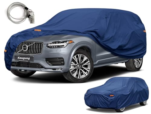 Image of Kaugung Custom Fit Car Cover for Volvo XC90 SUV (T5, T6, T8 Recharge, B5, B6, R-Design), Heavy Duty Waterproof All Weather Outdoor Protection, Breathable Full Exterior Cover with Air Vents