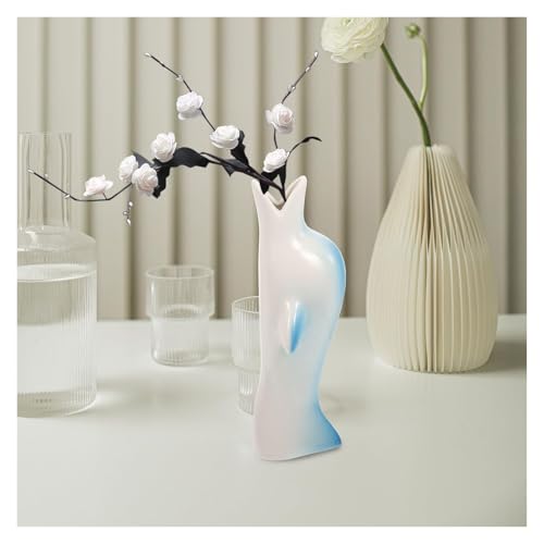 Jarrones para flores modernos de cerámica color degradado delfín decoración hogar 7