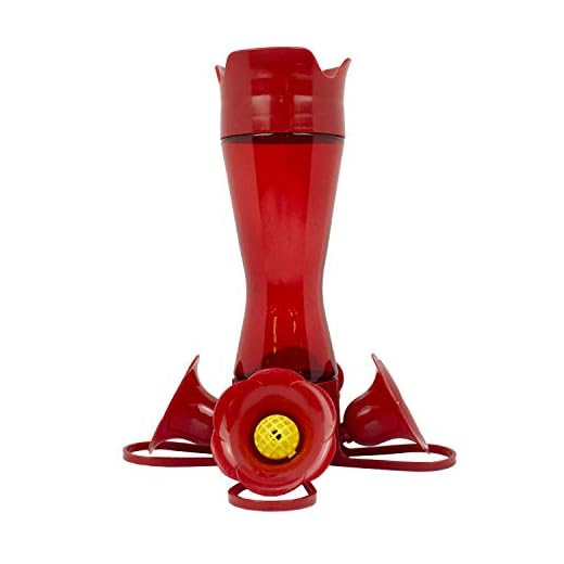 Perky-Pet 403CP Pinch Waist Plastic Hummingbird Feeder, 8-Ounce , Red