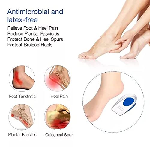 Sira Foot Care Silicone Gel Insoles Heel Cushion Soles Relieve Foots Pain Protectors (Large) Sira Foot Care Silicone Gel Insoles Heel Cushion Soles Relieve Foots Pain Protectors (Large)