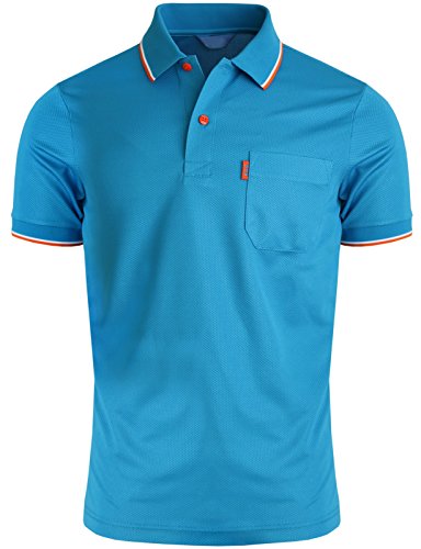 BCPOLO Polo para Hombre Manga Corta con Bolsillo en el Pecho Dri Fit Deportivo miniatura 3