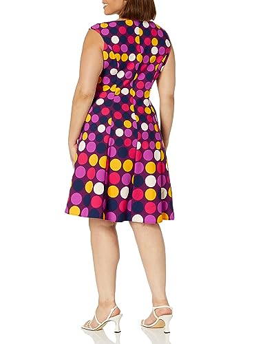 Image of London Times Womens Dresses Cap Sleeve Fit and Flare - Elegant Summer Cocktail Graduation Garden Party Wedding Guest Dress