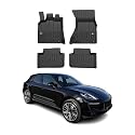 OMAC Gummi Fußmatten kompatibel mit Porsche Macan 95B 2014-2025 Premium Gummi Schwarz 4tlg