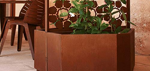 TrackDesign Bee | Jardinera de acero CorTen Tamaño L 90 cm P 43,5 cm H 40 cm
