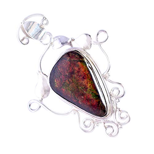 Pendentif en argent sterling 925 amolite RI-5414 illuminez vos tenues au quotidien