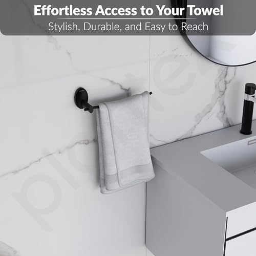 Image of Plantex 304 Grade Stainless Steel Napkin Ring /Towel Ring /Napkin Holder /Towel Hanger /Bathroom Accessories-Powder Coated(Black)