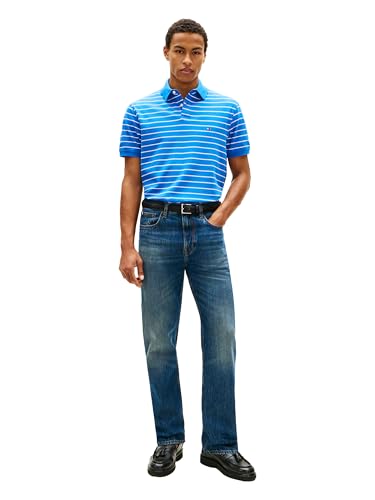 Image of Tommy Hilfiger Men's Short Sleeve Polo Shirts in Classic Fit with Stretch and Organic Pique Cotton