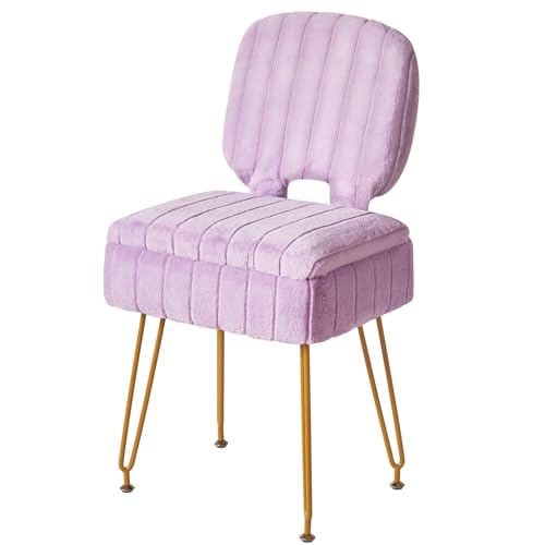 With Storage, Folding Back Small Makeup Chair, 15.75" X 11.8