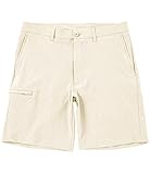 Roundtree & Yorke Performance Big & Tall Flat Front 9' and 11' Inseam Flex Waist Band Shorts ST5H550 (as1, Waist_Inseam, Numeric_50, Numeric_9, Big, Regular, Khaki Heather)