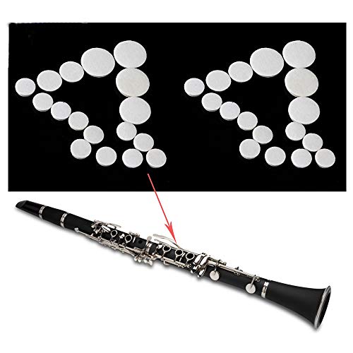 Comidox 17Pcs/Set Clarinet Leather Pads For Exquisite Wind Instrument Replacement Accessories 2Sets #TOP18