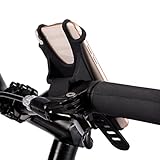 Premium Bike PHONE MOUNT Made of Durable Non-Slip Silicone. Mobile Cellphone Holder / Universal Cradle for Most Smartphones and All Bicycle Handlebars. Secure and Flexible - SILICO'