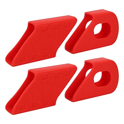 Yosoo Health Gear Protector de manivela MTB, 4PCS Protección de manivela de Bicicleta Protector de Mangas de Bicicleta Botas Protector Cubierta a Prueba de Polvo para Bicicleta de montaña(Rojo)