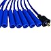 DEMOTOR PERFORMANCE Universal 8.5mm Blue Spark Plug Wires Straight Boots Spiral Core V8