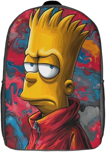 YINGD OSBELE Simpson Sac à dos pour enfants garçons Sac à dos The Simpsons Cartable Sac à dos Cartable Sac à dos Cartable Cartable Sac à dos Cartable...