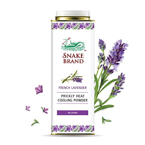 Snake Brand Prickly Heat Cooling Powder for Everyday Use - Anti-Chafing, Heat Rash Relief, Relaxing Lavender Scent (9.9 Oz / 280g)