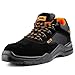 Price comparison product image Black Hammer Mens Safety Trainers Lightweight Composite Toe Cap with Midsole Protection Work Boots Shoes Hiker Extra Grip S1P SRC 1557 (7 UK) Black