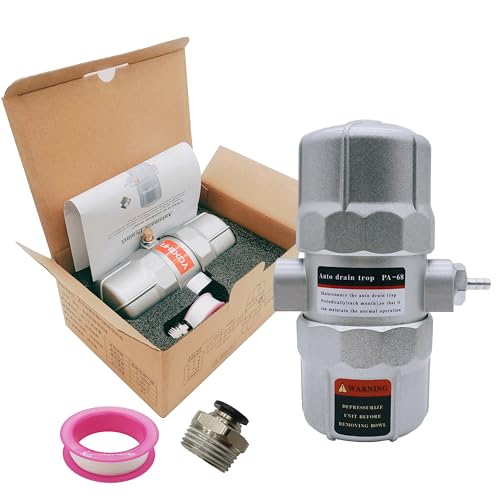 Image of Pneumatic Drainer PA-68 for Air Compressor Tank Automatic /Auto Drainage Air Pump Drain Valve Anti-Clogging with 8MM Connectors to Send Raw Material Tape