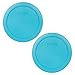 Pyrex 7201-PC 4 Cup Surf Blue Round Plastic Food Storage Lid - 2 Pack