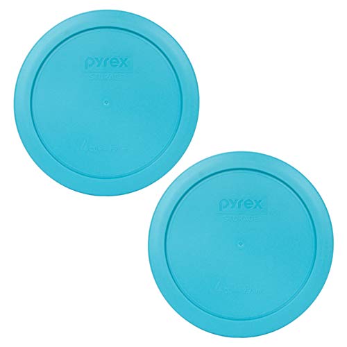 Pyrex 7201-PC 4 Cup Surf Blue Food Storage Replacement Lid (2-Pack) - Made in USA by Pyrex - Used condition - US$7.53