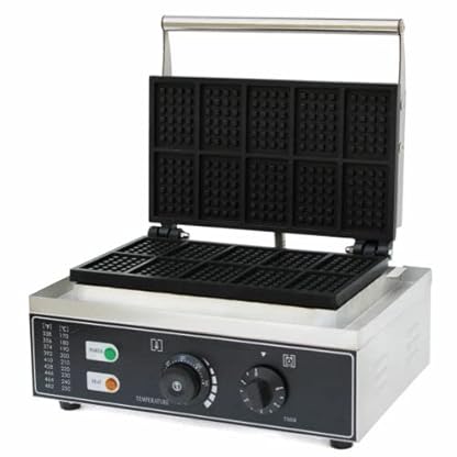Waffle Maker Machine Antihaftpfanne Belgisches Waffeleisen Waffelmaschine Kommerzielle Elektrisch Antihaft Pancaker Backmaschine Für Bäckereien Restaurants Kioske Kantinen Usw 1500W 220V