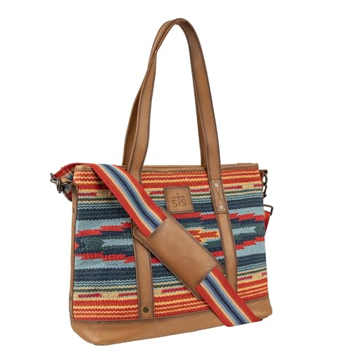 STS Ranchwear Chaynee Valley Serape Collection Tiffany Crossbody Tote-Leather Bag with Adjustable Strap, Multi2