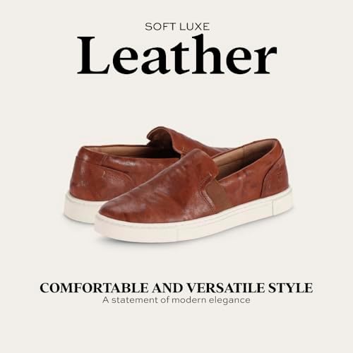Frye Ivy Slip-On Shoes for Women Featuring Soft Leather with Thick Rubber Outsole, Removable Molded Footbed, and Padded Collar and Vamp – ½” Heel Height, Cognac - 10M | Image 2